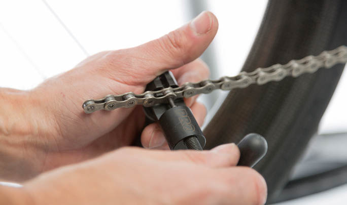 mantenimiento de la cadena de la bicicleta