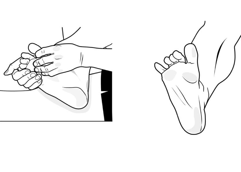 entrenar los dedos de los pies
